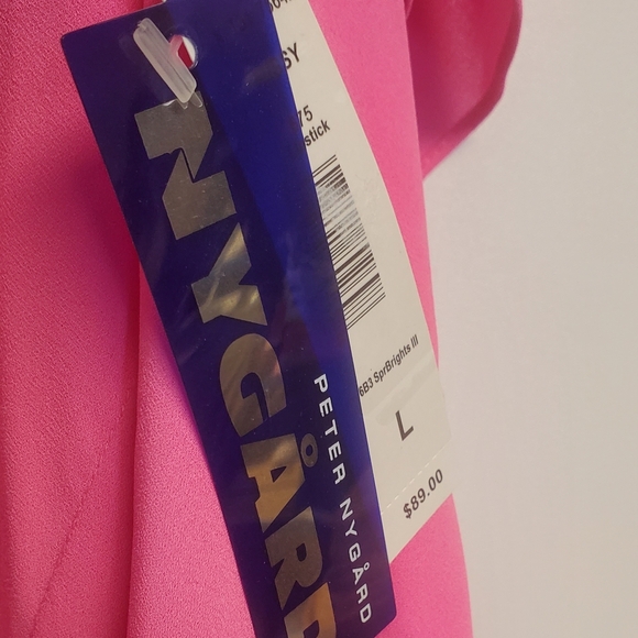 NWT PETER NYGARD Lipstick Pink Kimino Tunic Top Blouse Large - Picture 4 of 8